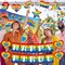 LGBTQ Pride Month Decorations Set with Banner, Backdrop, Hanging Swirls and Centerpieces